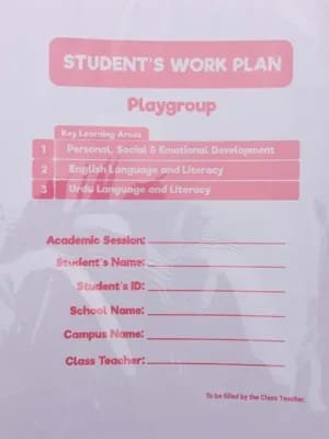 Allied School Playgroup Student Work Plan