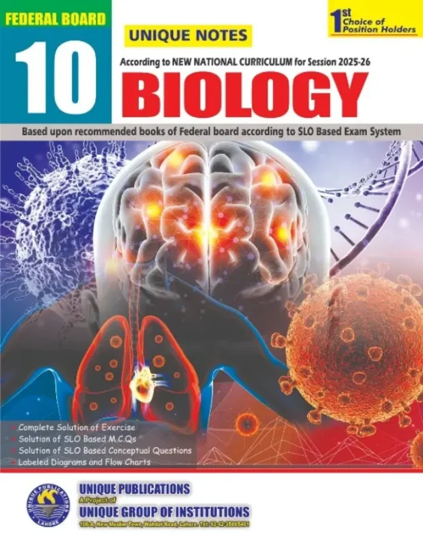 Buy Unique Notes Biology Class 10 Online – Federal Board Edition