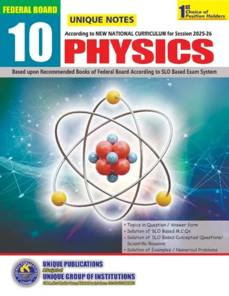 Buy Unique Notes Physics Class 10 (Federal Board) Online