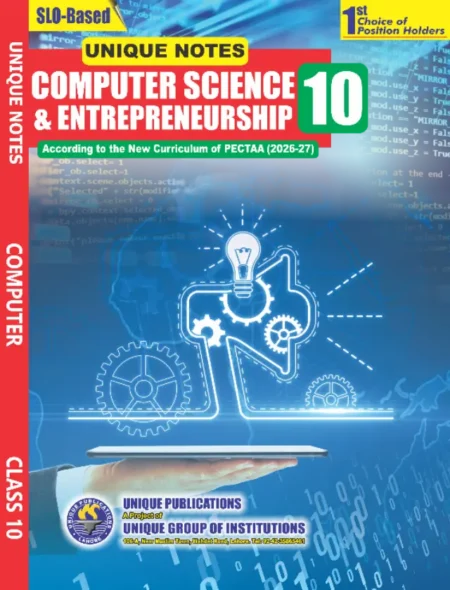 Buy Unique Notes Computer Science & Entrepreneurship Class 10 Online