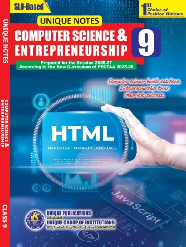Buy Unique Notes Computer Science Book Class 9 Online