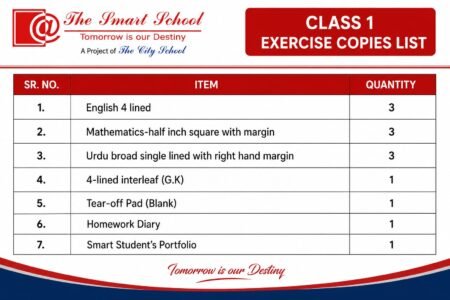 Exercise Copies Pack | Class 1 | The Smart School
