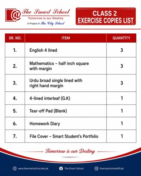 Exercise Copies Pack | Class 2 | The Smart School