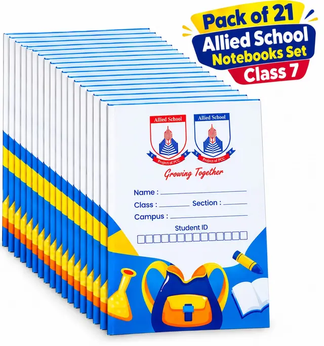 Notebooks Set (Pack of 21) | Class 7 | Allied School